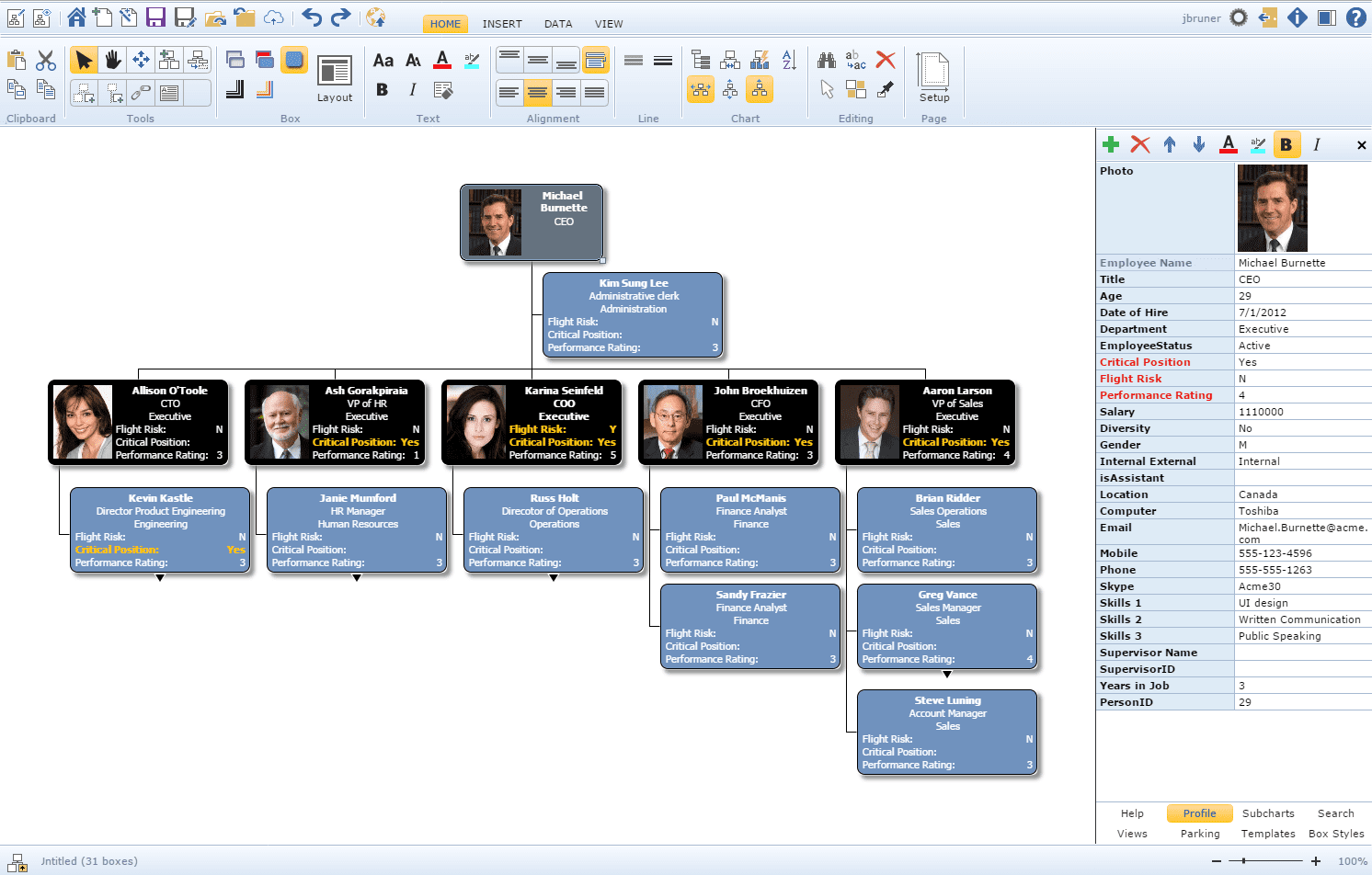 Organizational Chart Builder